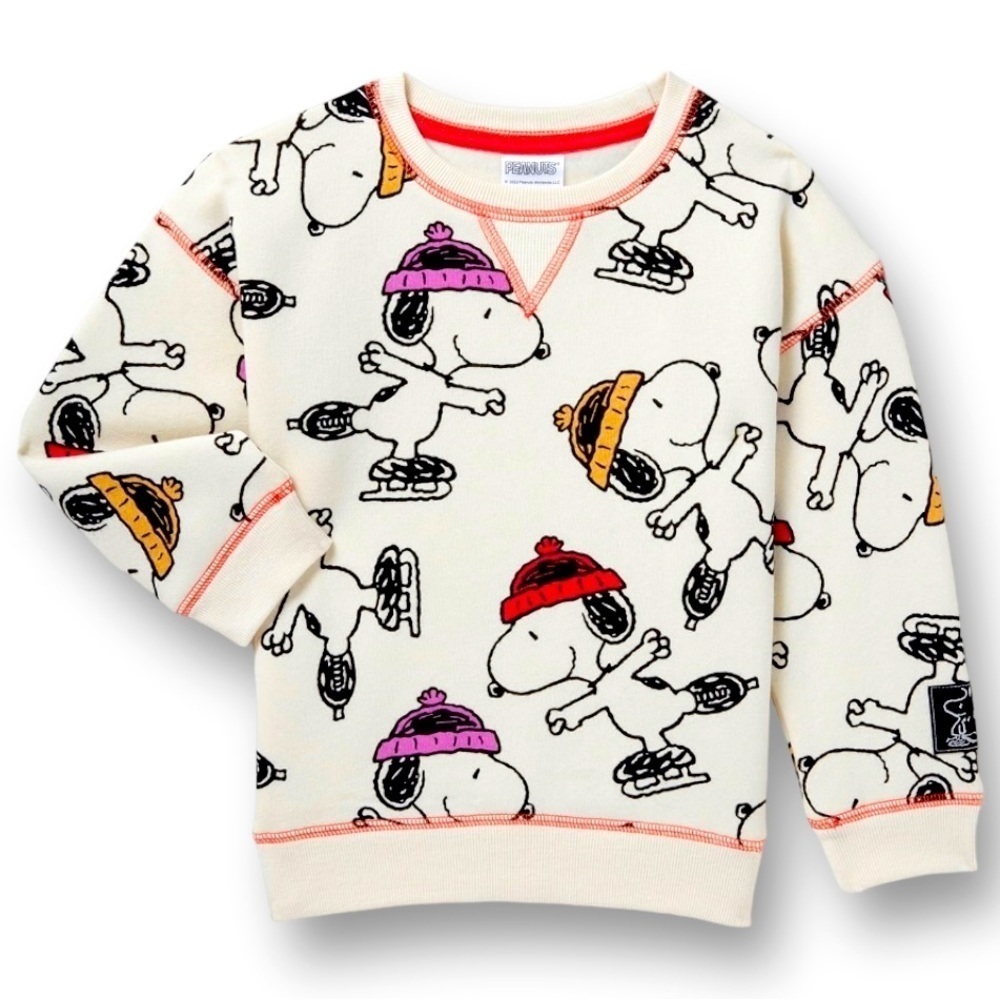 NEW Peanuts Snoopy Size 12M Crewneck Cream Sweatshirt NWOT